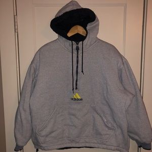 VINTAGE Adidas Reversible Zip Pullover Size Large